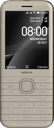 Сотовый телефон Nokia 8000 4G золотой