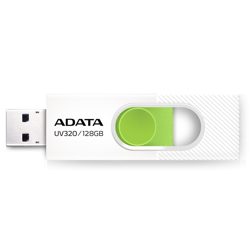 Флешка ADATA UV320 128GB USB 3.2 White Green