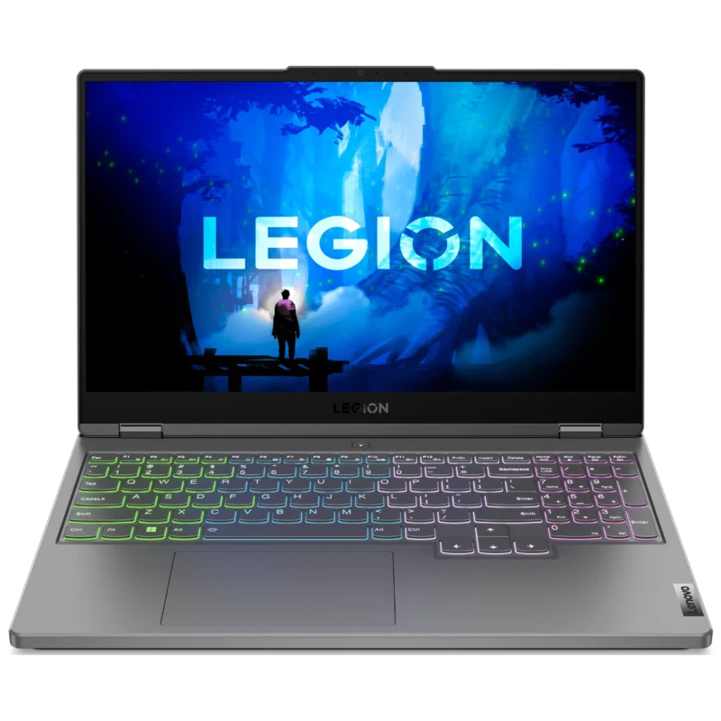 Ноутбук Lenovo Legion 5 15ARH7H AMD Ryzen 7 6800H 16GB DDR5 256GB SSD NVIDIA RTX3060 IPS 2K DOS Storm Gray