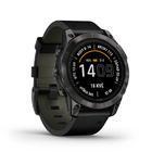 Смарт-часы Garmin Epix Pro Gen2 47mm Sapphire Edition Carbon Gray DLC Titanium with Black Leather Band + Black Silicone Band