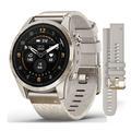 Смарт-часы Garmin Epix Pro Gen2 42mm Sapphire Edition Soft Gold with Cream Heathered Nylon Band + Light Sand Silicone Band