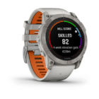 Смарт-часы Garmin Fenix 7X Pro 51mm Sapphire Solar Edition Titanium with Fog Gray/Ember Orange Band