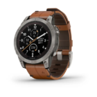 Смарт-часы Garmin Fenix 7 Pro 47mm Sapphire Solar Edition Titanium with Chestnut Leather Band + Dual-colour Silicone Band