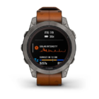 Смарт-часы Garmin Fenix 7 Pro 47mm Sapphire Solar Edition Titanium with Chestnut Leather Band + Dual-colour Silicone Band