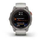 Смарт-часы Garmin Fenix 7 Pro 47mm Sapphire Solar Edition Titanium with Fog Gray/Ember Orange Band