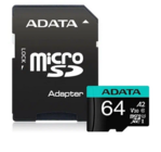 Карта памяти microSD ADATA V30S AUSDX 64GB + адаптер