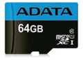 Карта памяти microSD ADATA Class 10 Premiere 64GB + адаптер