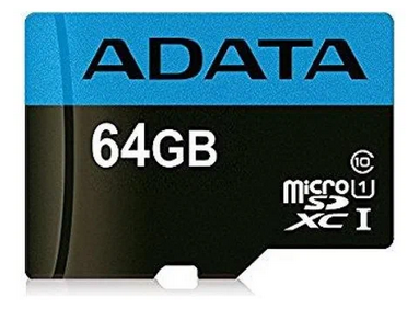 Карта памяти microSD ADATA Class 10 Premiere 64GB + адаптер