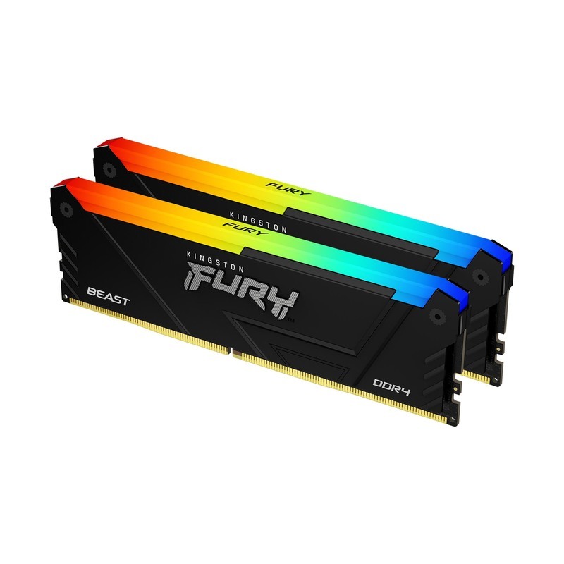 Оперативная память Kingston Fury Beast Black RGB 32GB (2x16) DIMM DDR4 3200MHz (KF432C16BB2AK2/32)