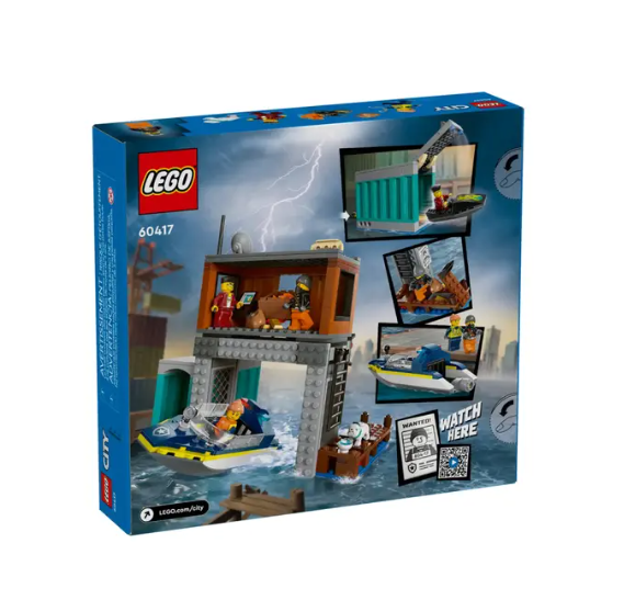 Конструктор LEGO City 60417 "Полицейский катер и убежище преступников"