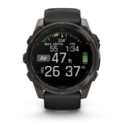 Смарт-часы Garmin Fenix 8 AMOLED 51mm Sapphire Carbon Gray DLC Titanium с черно-серым силиконовым ремешком