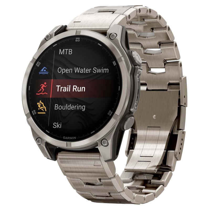 Смарт-часы Garmin Fenix 8 AMOLED 47mm Sapphire Bare Titanium Graphite с титановым браслетом