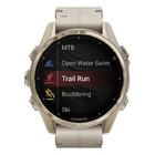 Смарт-часы Garmin Fenix 8 AMOLED 43mm Sapphire Soft Gold Stainless Steel с бежевым кожаным ремешком