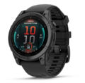 Смарт-часы Garmin Fenix E AMOLED 47mm Slate Grey Steel с черным силиконовым ремешком