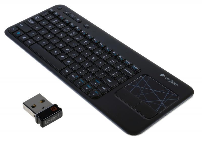 Logitech wireless touch keyboard k400 plus black usb обзор